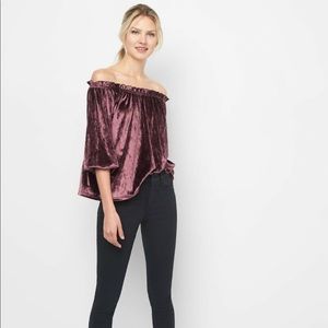 NWOT Crushed Velvet GAP Top